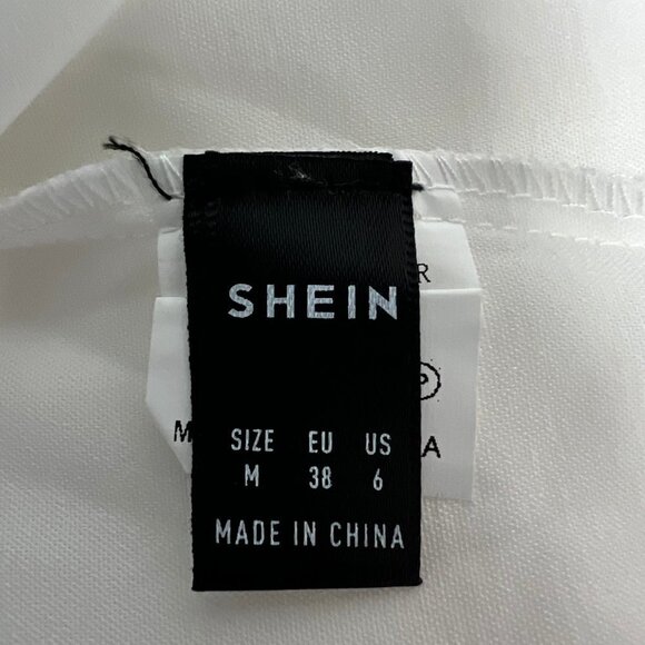 Shein Womens Multicolor Floral Embroidered Short Sleeve Blouse Top Size Medium - Picture 8 of 8